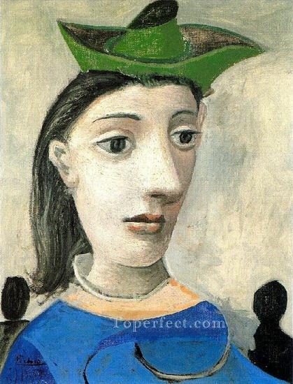 緑の帽子をかぶった女性 3 1939 キュビスト パブロ・ピカソ油絵